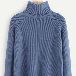 NWOT Blue knit turtle neck